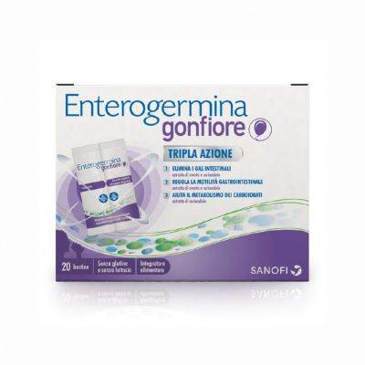 ENTEROGERMINA GONFIORE - INTEGRATORE CONTRO IL GONFIORE INTESTINALE - 20 BUSTINE
