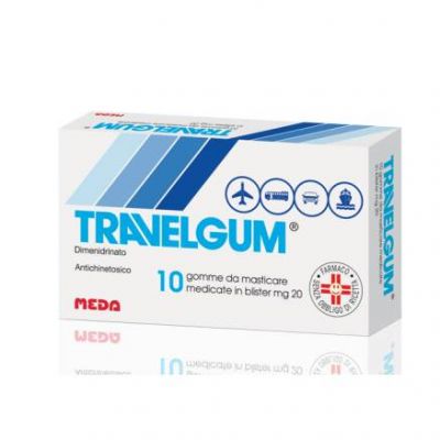 TRAVELGUM - GOMME MASTICABILI DA VIAGGIO 20 MG - 10 GOMME