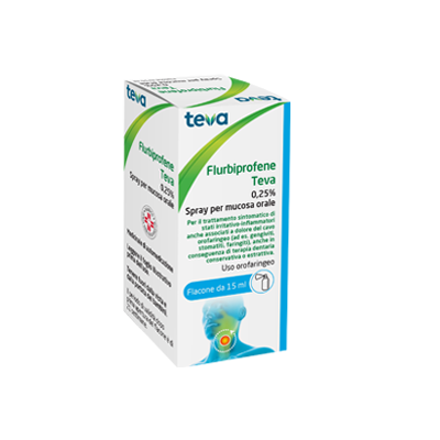 FLURBIPROFENE TEVA - SPRAY ORALE - 15 ML