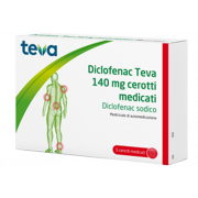 immagine di 038721015 - DICLOFENAC TEVA - CEROTTI MEDICATI 140 MG - 5 CEROTTI